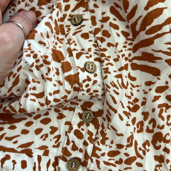 Jealous Tomato Medium ANIMAL PRINT BELTED WOVEN SLEEVELESS MIDI DRESS - Picture 9 of 11